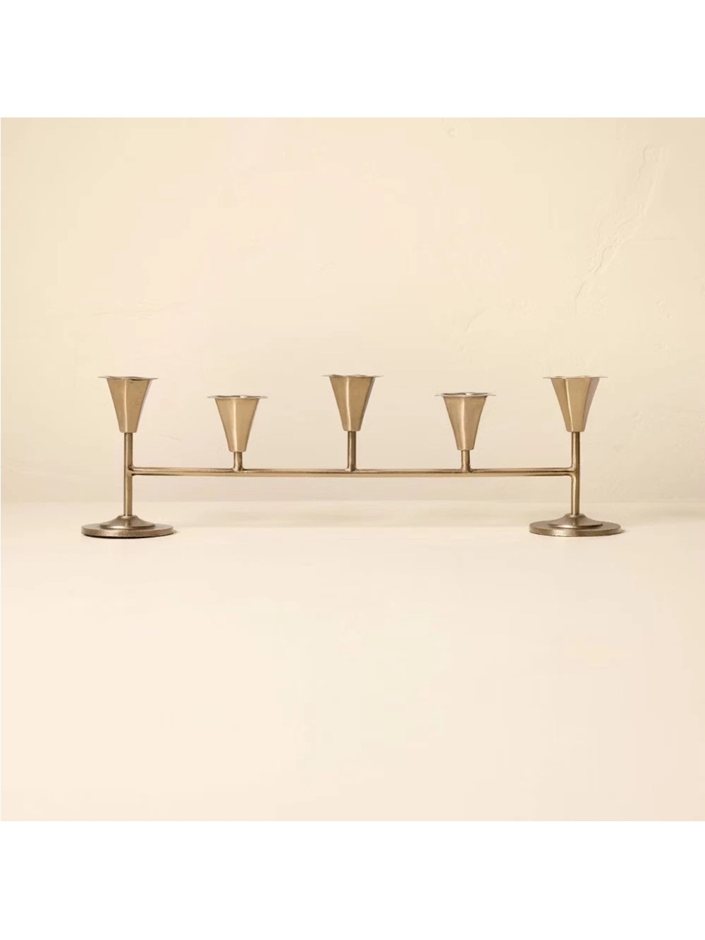 20" Metal Tabletop Taper Candelabra
Brass Finish - Hearth & Hand